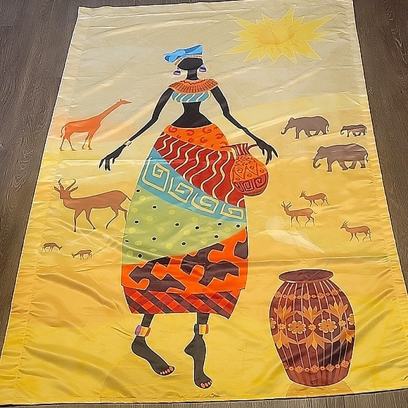 African Woman In Traditional Dress Window Blackout Curtains & 2 Heritage Tea Cup - Picture 2 of 16